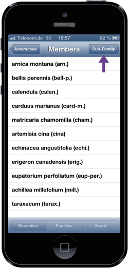 Essential Elements Asteraceae Family Member Remedy List